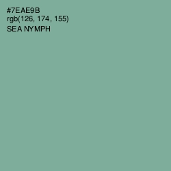 #7EAE9B - Sea Nymph Color Image